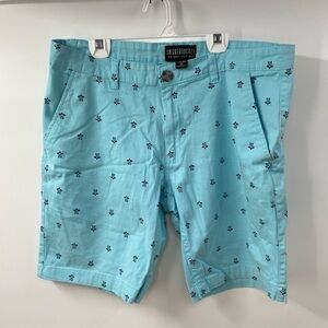 Nickerbocker Vintage Light Blue Embroidered Turtle Shorts